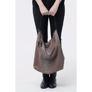 Linde Gallery St Barth Milou Galuchat Hobo Bag in Havana